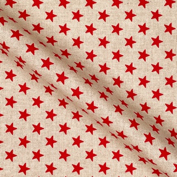 Linen Stars Red 3